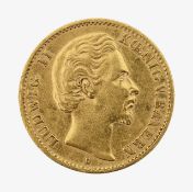Germany. Kingdom of Bavaria, Ludwig II gold 10 Mark, 1873