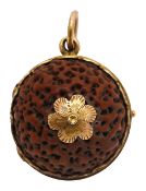 A 19th century Rudraksha bead mourning locket