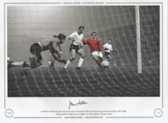 John Aston 16x12 signed Colourised photo, Autographed Editions, Limited Edition. Photo Shows Man Utd