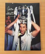 Football. Ossie Ardiles Signed 16x12 colour photo. Photo shows Ardiles celebrating with the FA
