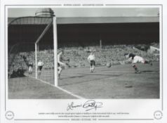 Lawrie Reilly 16x12 signed colourised photo, Autographed Editions, Limited Edition. Photo Shows