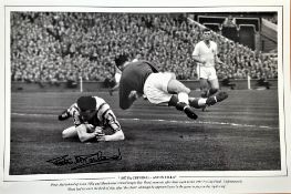 Football Peter McParland signed 18x12 in 