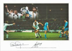Football, Ricky Villa and Steve Perryman signed 16x12 colour photograph pictured as the