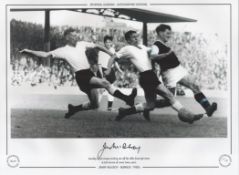 Jimmy McIlroy 16x12 signed colourised photo, Autographed Editions, Limited Edition. Photo Shows