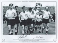 Bobby Smith and Terry Dyson 16x12 signed, Black and white photo, Autographed Editions, Limited