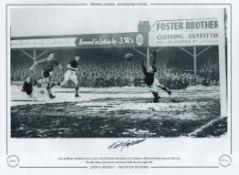 Football. Nat Lofthouse Signed 16x12 black and white photo. Autographed Editions, Limited