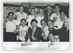 Bobby Smith and Les Allen 16x12 signed colourised photo, Autographed Editions, Limited Edition.