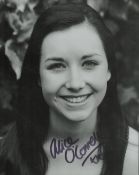 Alice O'Connell signed 10x8 inch black and white photo. Good condition Est.