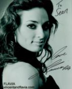 Flavia Cacace signed 10x8inch black and white photo. Dedicated. Good condition Est.