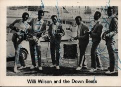 Willi Wilson and the Down Beats signed 6x4inch black and white photo. Good condition Est.