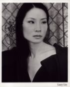 Lucy Liu signed 10x8 inch black and white promo photo. Good condition Est.