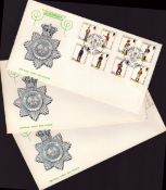 Guernsey FDC Collection of 3 unsigned 24th April 1974 Guernsey FDCs with stamps and postmarks.