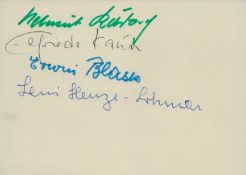 Multi signed Helmut Radach, Elfriede Kaun, Erwin Blask, Leni Lohmar post card 6x4 Inch Approx.