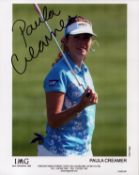 Paula Creamer signed 10x8 inch IMG colour promo photo. Good condition Est.