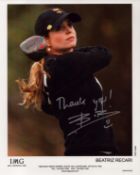 Beatriz Recari signed 10x8 inch IMG promo photo. Good condition Est.