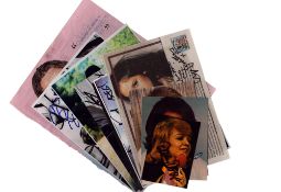 ENTERTAINMENT 10 signed photos/cards including names of Daisy Door, Eliza Doolittle, Armelle Deutsch