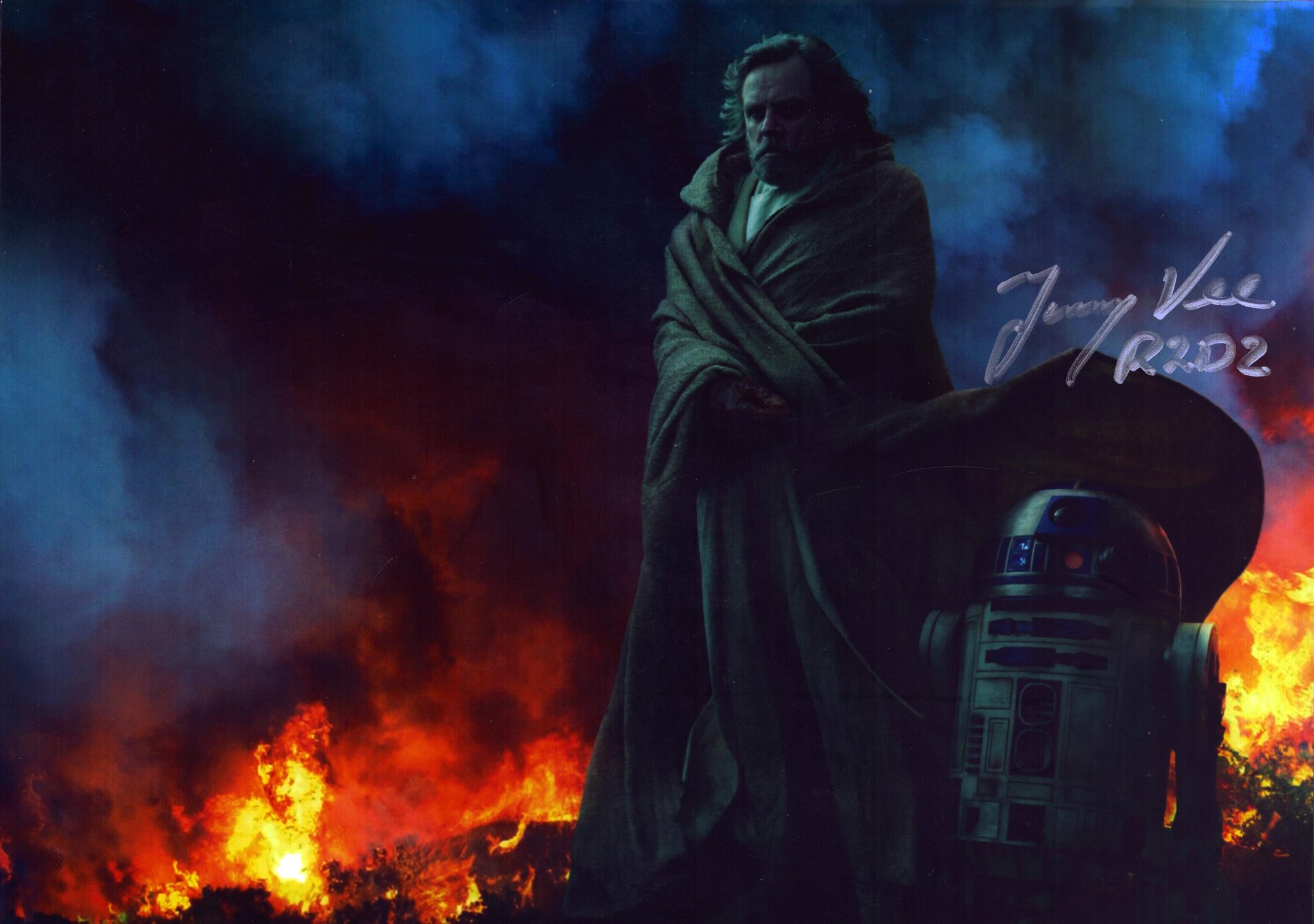 Jimmy Vee signed Star Wars R2D2 10x8 inch colour photo. Good condition Est.
