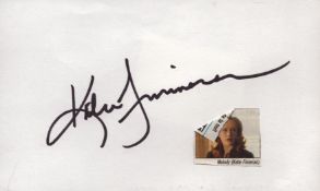 Kate Finneran signed 6x4inch white card. Good condition Est.