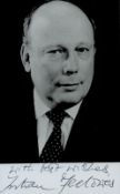 Julian Fellowes signed 6x4inch black and white photo. Good condition Est.