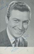 Des O'Connor signed 6x4 inch black and white promo photo. Good condition Est.