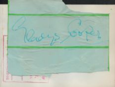 Gladys Cooper signed album page. Good condition Est.