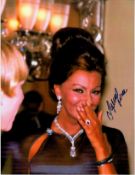 Sophia Loren signed 10x8 inch colour photo. Good condition Est.