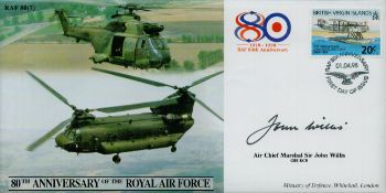 ACM Sir John Willis signed 80th Anniversary of the Royal Air Force FDC PM RAF 80th Anniversary 01.