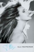 Elle Macpherson signed 8x6 inch black and white promo photo. Good condition Est.