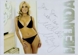Melinda Messenger signed 12x8 inch colour promo photo. Dedicated. Good condition Est.