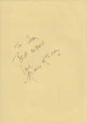 Andrea Mclean signed 12x8 inch page. Dedicated. Good condition Est.