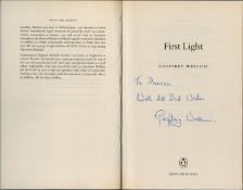 WWII Sq Ldr Geoffrey Wellum DFC signed paperback book titled First Light signature on the inside