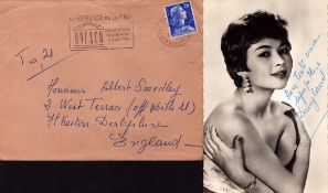 Dany Carrel signed 6x4 inch black and wite photo with original mailing envelope. Good condition. All