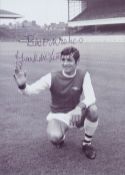Frank McLintock signed 7x5inch black and white photo. Good condition. All autographs come with a