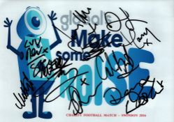 Charity football match - Swindon 2016 colour 12x8 photo. Signed by 10 including Callum Best, Jake