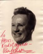 Van Johnson signed 10x8inch black and white photo. Dedicated. Good condition. All autographs come