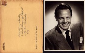 Louis Hayward signed 10x8 inch black and white vintage photo with original Los Angeles mailing