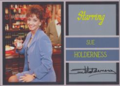 Sue Holderness signed promo colour photo 7x5 Inch. Is an English actress on both stage and screen.