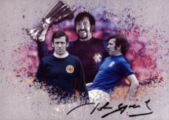 John Greig signed Rangers F.C 7x5 inch colour montage photo. Good condition. All autographs come