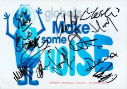 Charity football match Swindon 2016 colour 12x8 photo. Signed by 10 including Callum Best, Jake