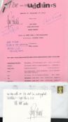 Multi signed signatures such as Roy Hudd, June Whitfield, Chris Emmett. The News Huddlines (Series