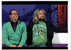 Alan Carr and Justin Lee Collins signed 12x8inch colour photo. Good condition. All autographs come