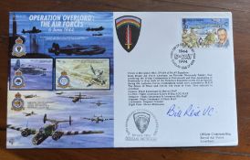 WW2 Bill Reid VC 617 sqn signed 50th ann DDay Operation Overlord The Air Forces flown RAF cover