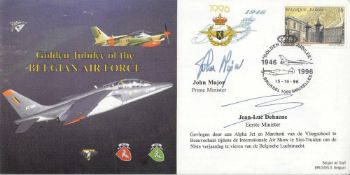 Belgian Air Force Signed John Major MP Prime Minister and Jean Luc Dehaene PM Belgium. 15 10 96