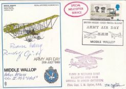 Sc2a RAF Middle Wallop Signed Luftwaffe Aces O Romm, R Opitz, F Lang. 26 Jul 69 Middle Wallop