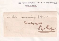 Rare Victoria Cross winner Piece Size 5 by 3½ inches Personally Signed by D M Probyn VC Won Victoria