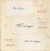 Eugene Cernan, Virgil I Grissom, Edward H White II, Roger B Chaffee, Autopen White Cards (