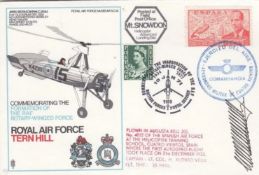Rare SC18c RAF Tern Hill Signed Lt Col Alonso Vega Reflown 100 issued. 10 Jan 71 BFPS 1160 RAF