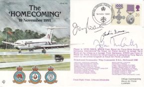 Iran Hostages John McCarthy Jackie Mann Terry Waite signed RAF cover Homecoming. 19 Nov 91 BFPS 1000