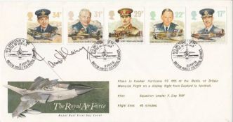 Top Battle of Britain ace James Lacey signed rare 1986 RAF FDC with BFPS2123 postmark. Good
