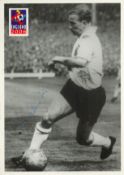 Sir Bobby Charlton signed 6x4 inch black and white England 2006 promo photo card. Good condition.